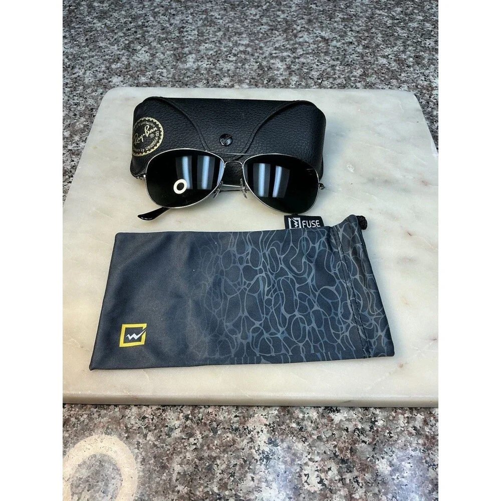 Ray-Ban RB 3362 Cockpit Sunglasses Gunmetal Frame w/ NEW Fuse G-15 Lenses& Case7